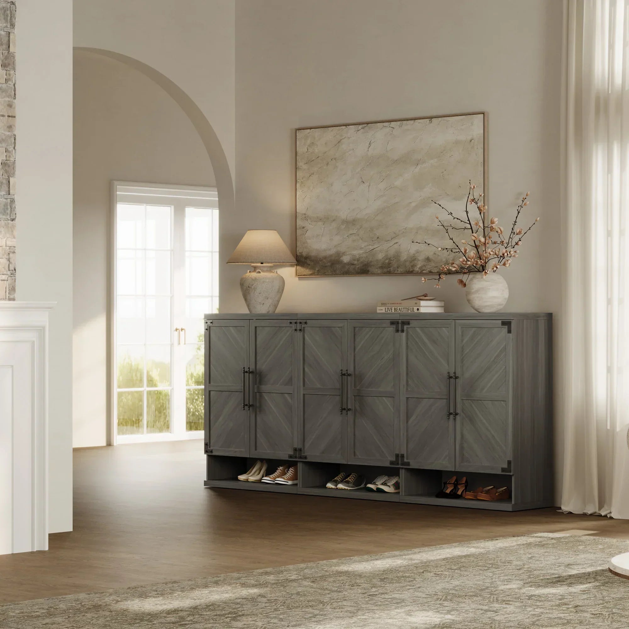 Willow Shoe Cabinet with 2 Doors for Entryway