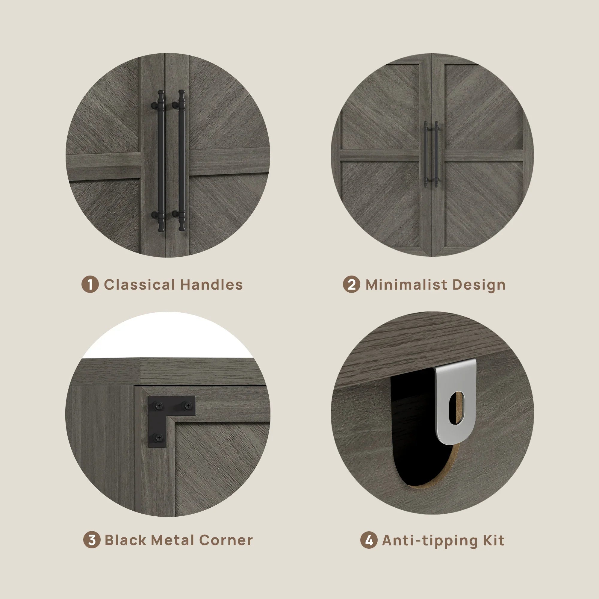 Willow Sideboard with 4 Doors