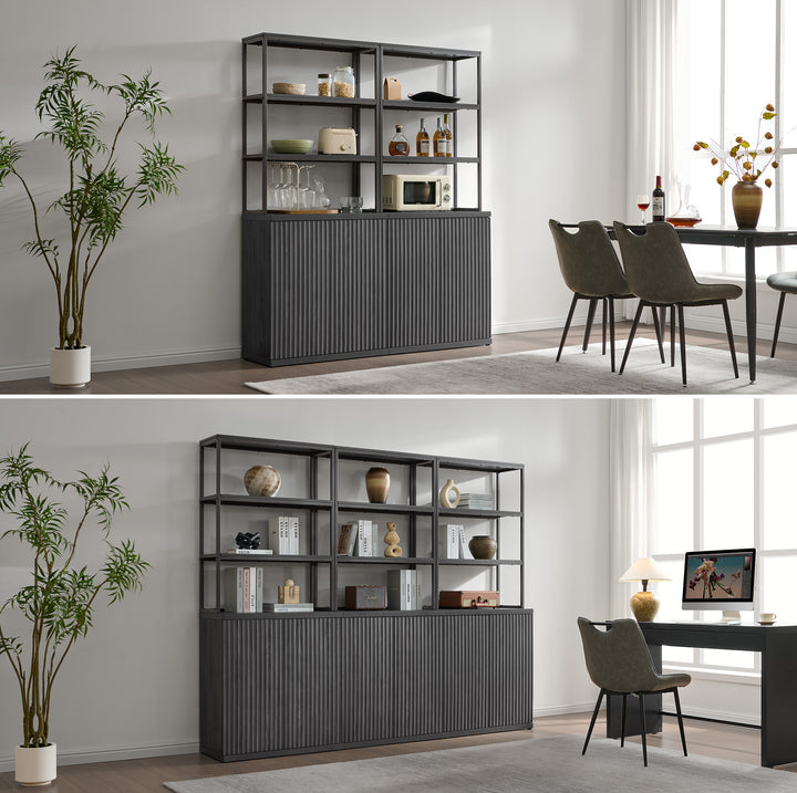 Stria Bookshelf, 2 Doors, Set of 3