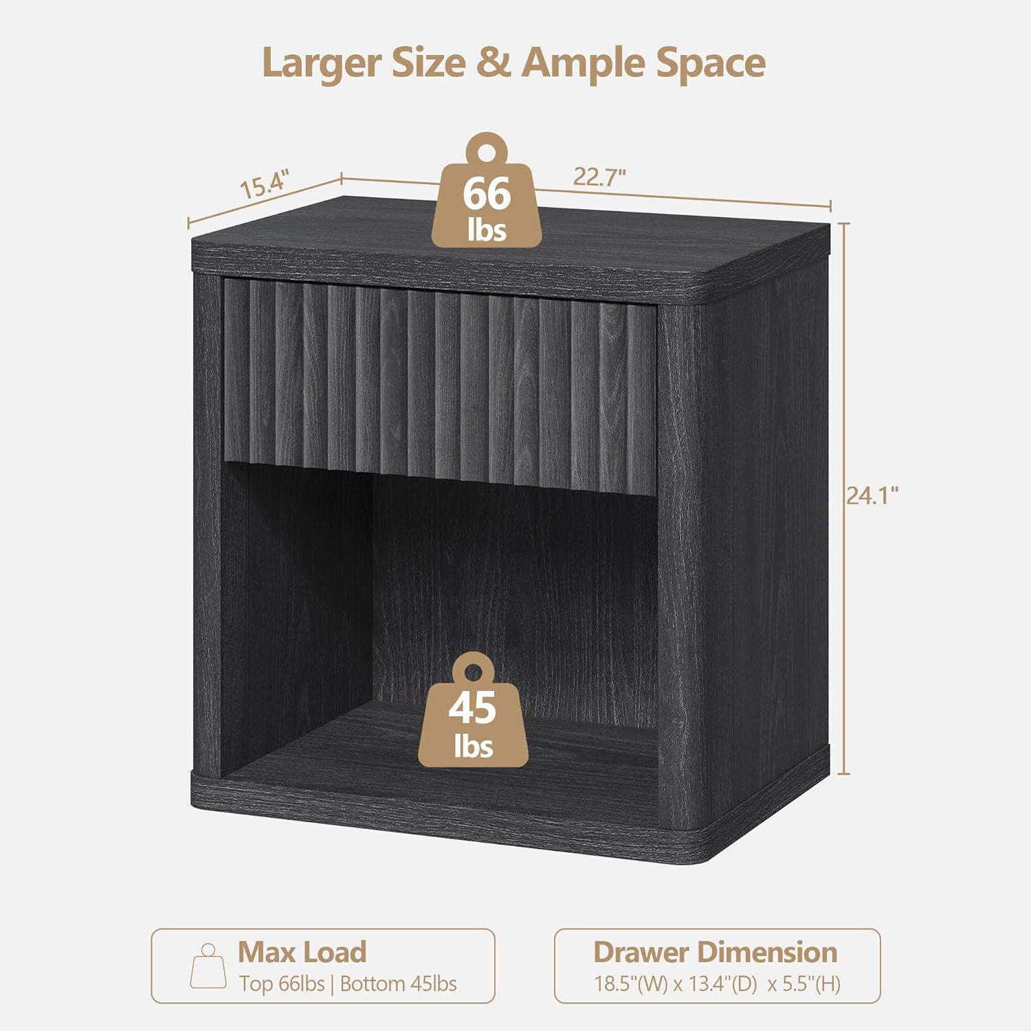 Cas Night Stand with Storage