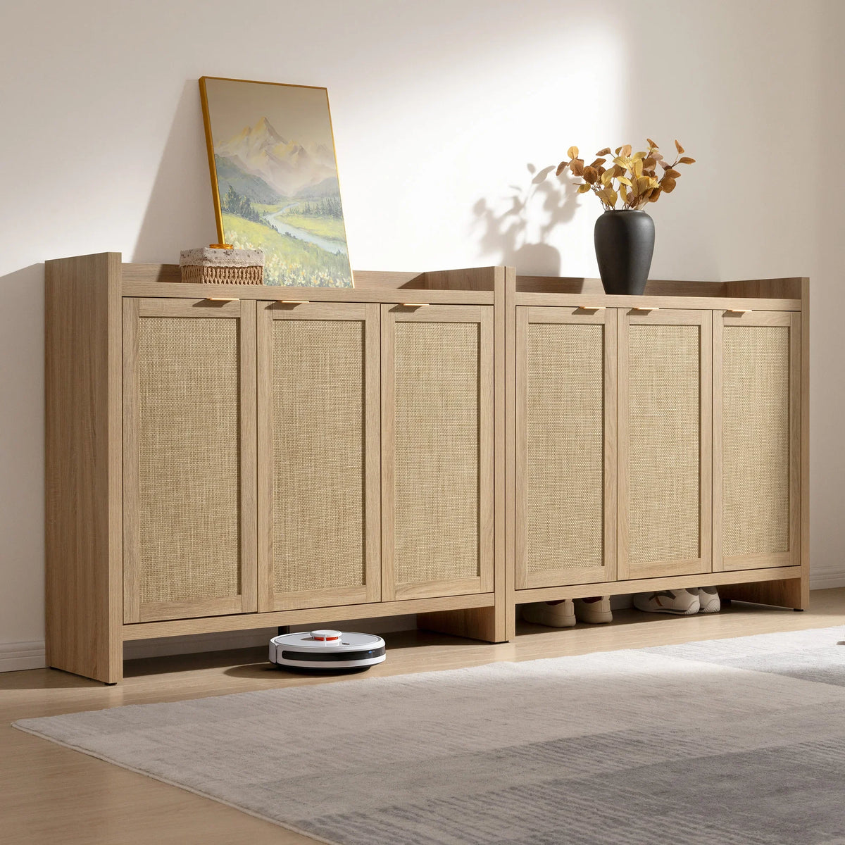 Savanna Tall Shoe Cabinet,30 Pairs Shoes