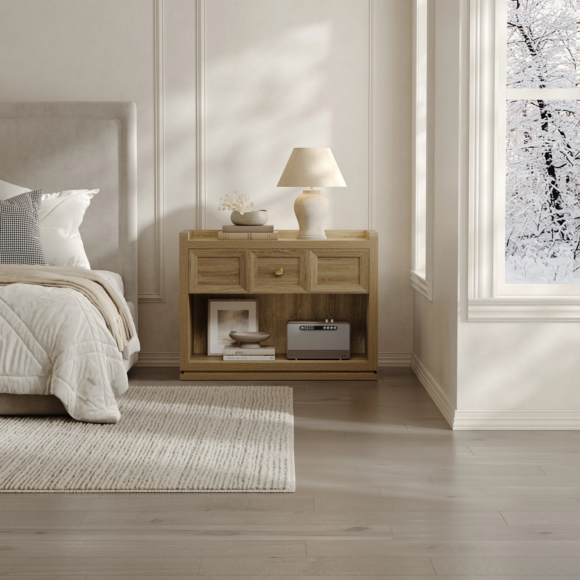 Helio Nightstand, 31 Inch Wide