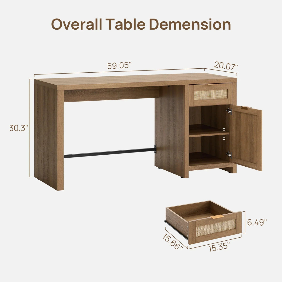 Savanna Office Desk with Storage, Set of 2