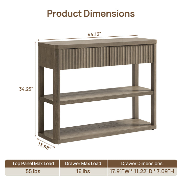 Cas Narrow Console Table with Drawers