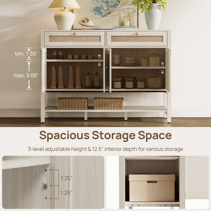 Terra TV Stand with Storage, 55 Inches Wide