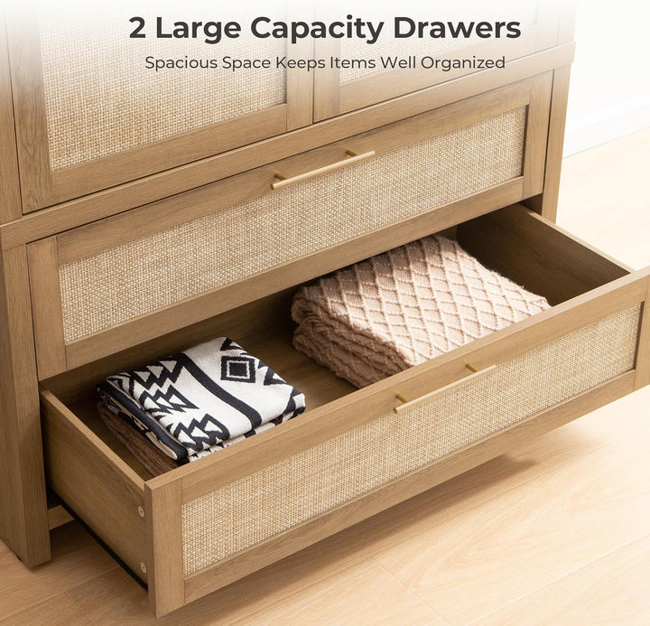 Savanna Wardrobe with 2 Drawers and Doors, Set of 2