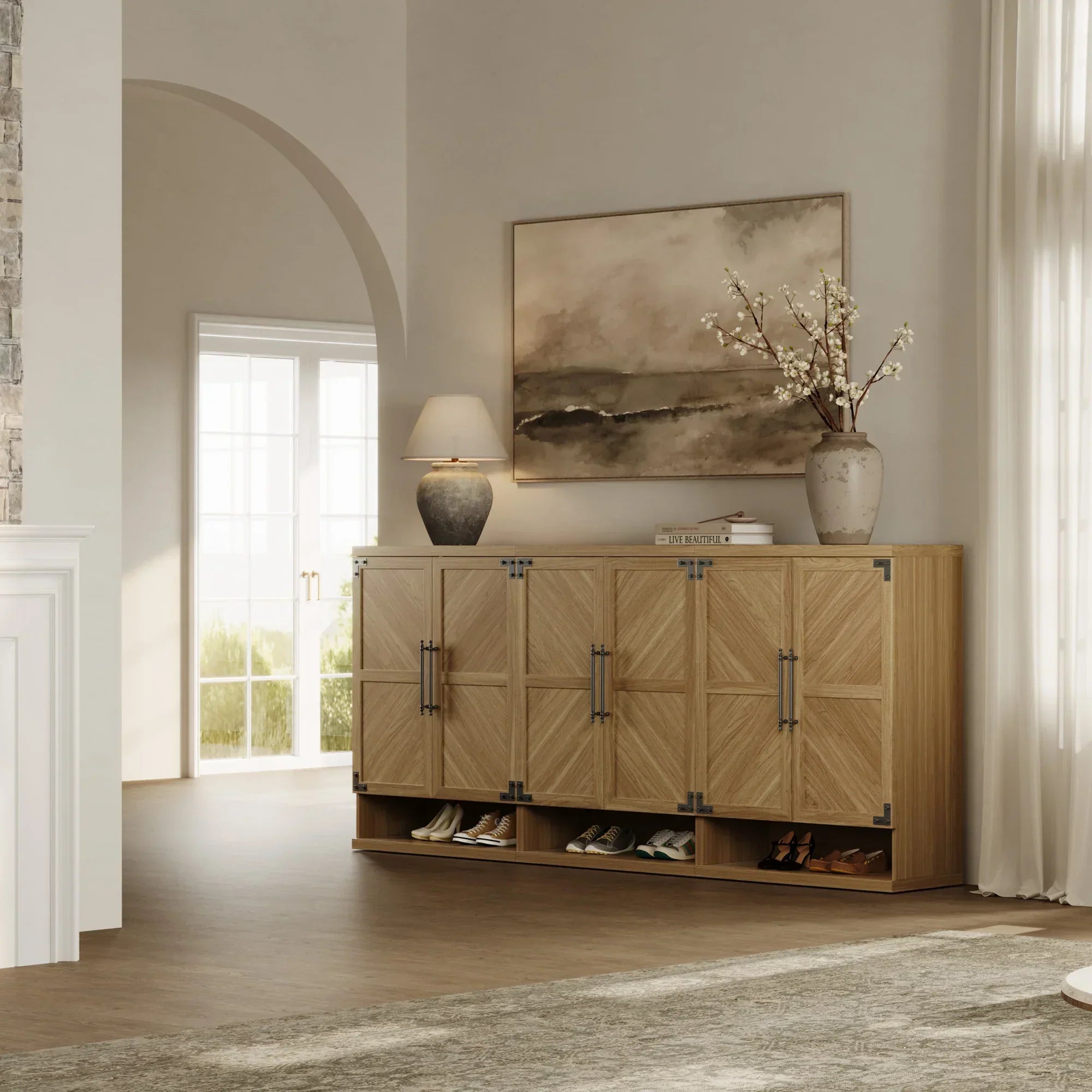 Willow Shoe Cabinet with 2 Doors for Entryway