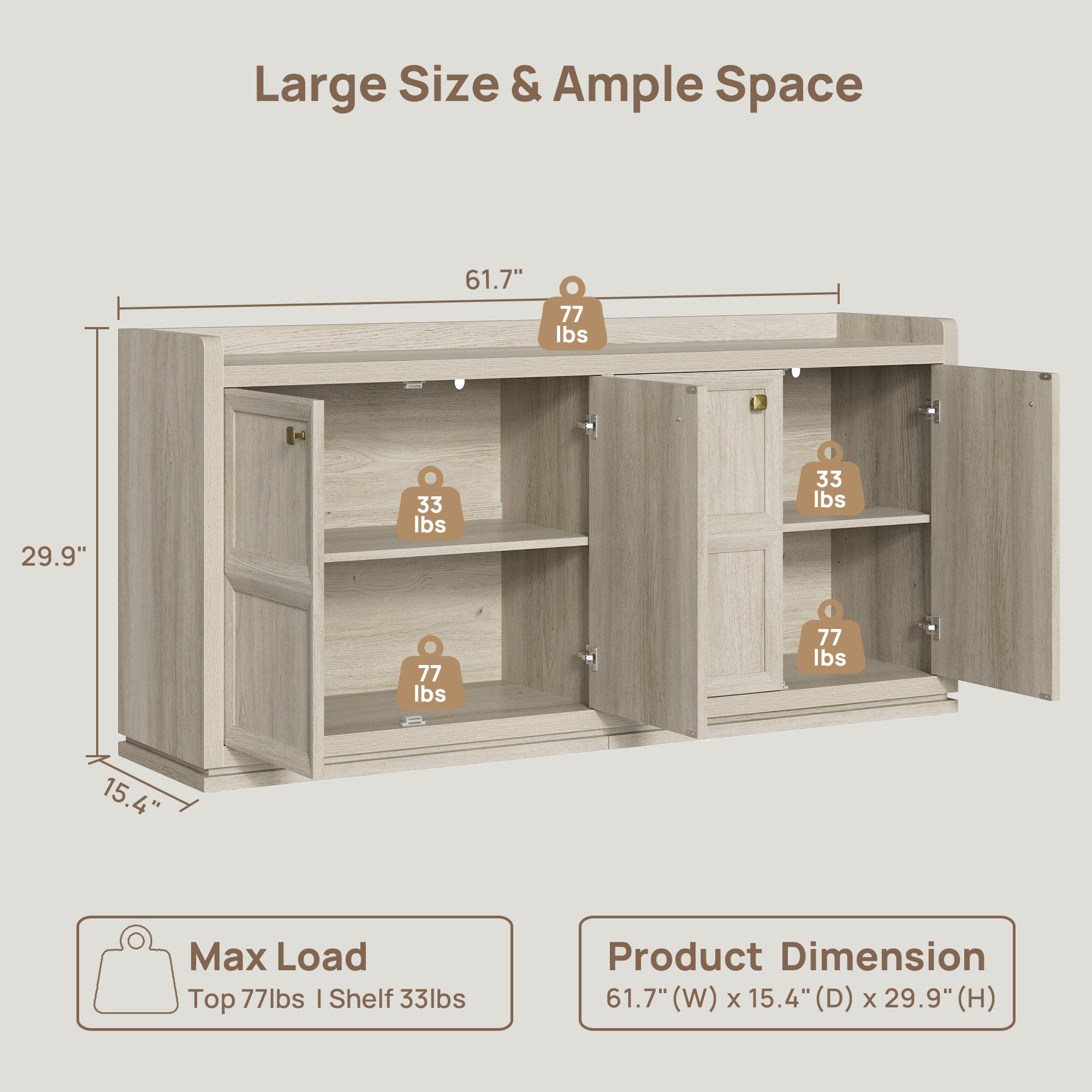 Helio Sideboard with 4 Doors
