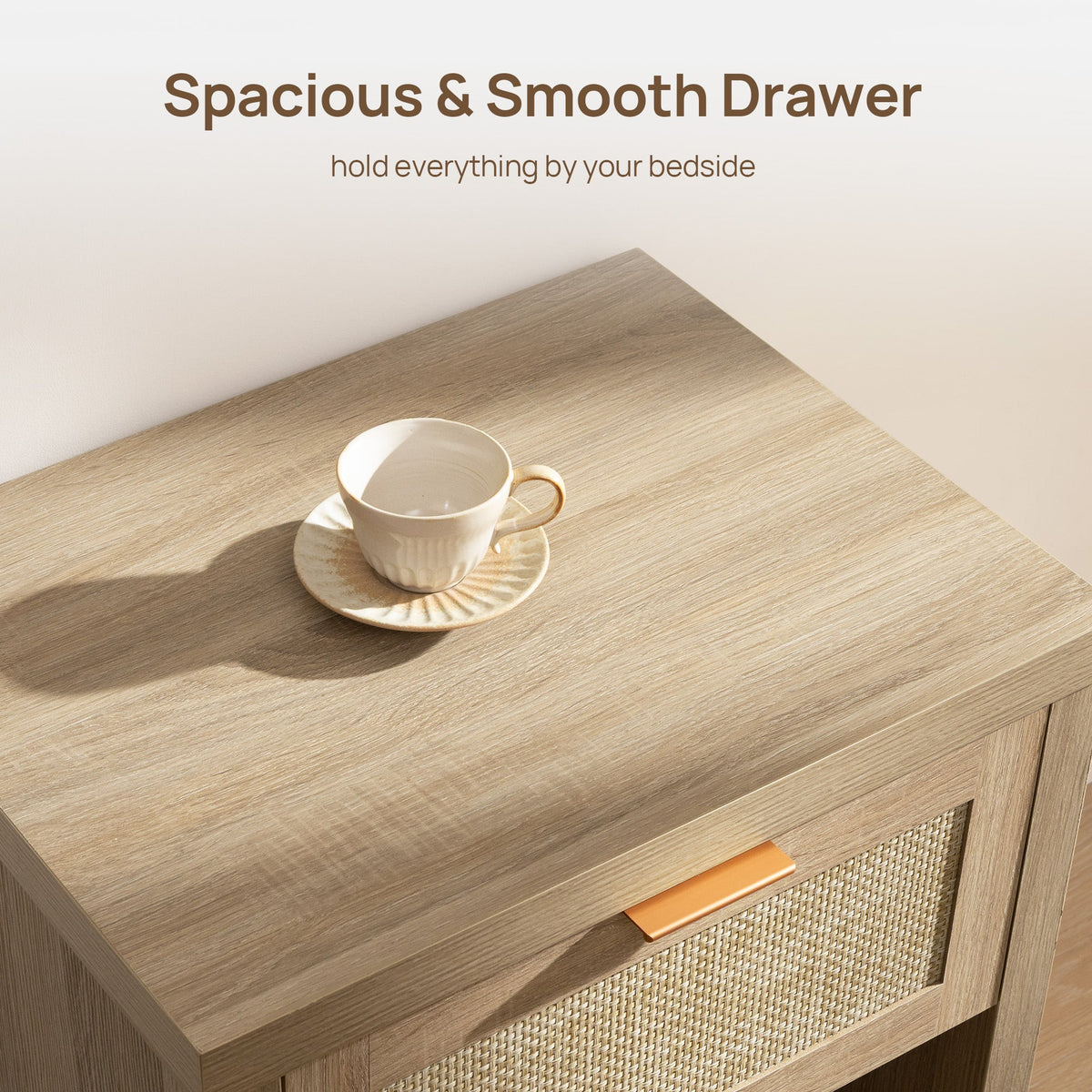 Savanna Rattan Nightstand for Bedroom