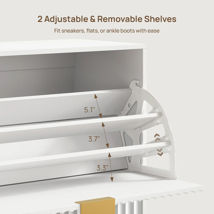 Opus Double Flip Drawer Shoe Cabinet