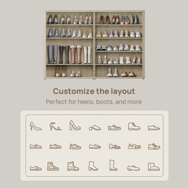 Zura Modular Rattan Shoe Cabinet, 40 Pairs