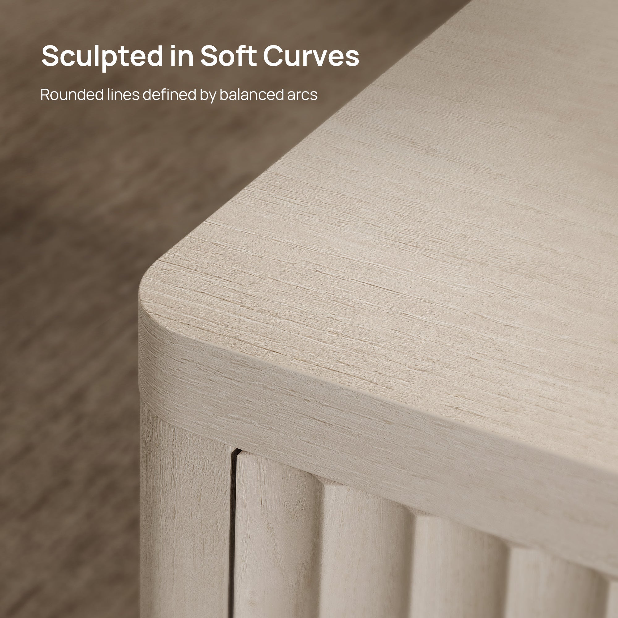 Cas Large-Size Nightstand, 3 Drawers