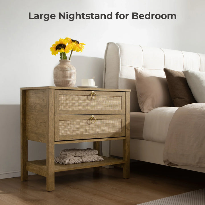Terra 4 Doors Sideboard and 2 Drawers Nightstands Set for Living Room