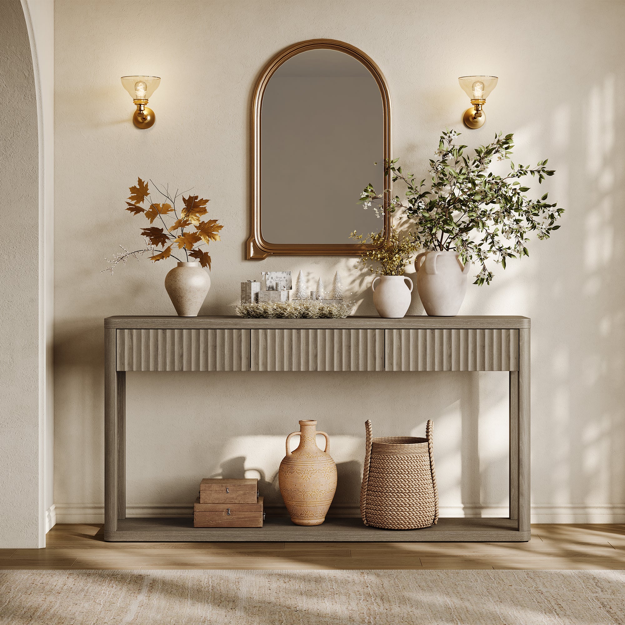 Cas Modern Console Table with 3 Drawers