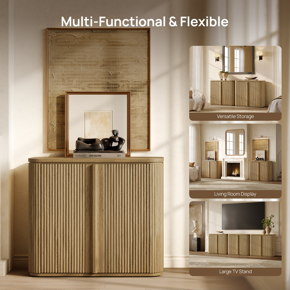 Ripple 2-Door Sideboard with Curved Edges