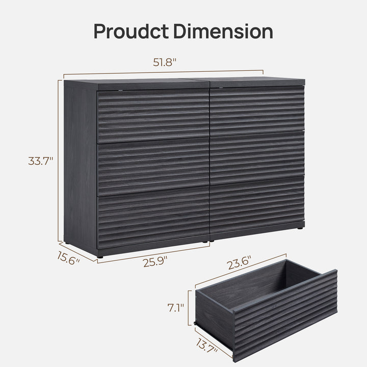 Stria Sectional Chest of Drawers with Storage