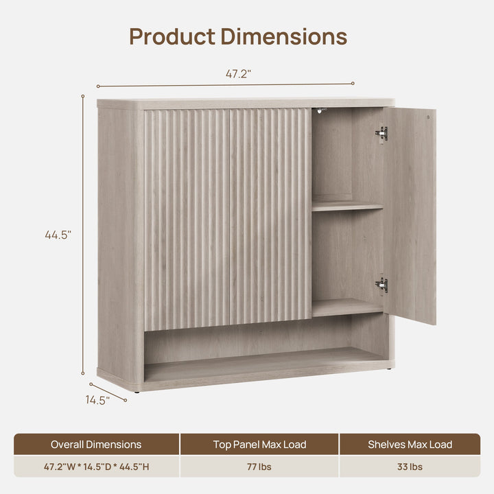 Cas Shoe Cabinet with Storage, 47Inch Wide