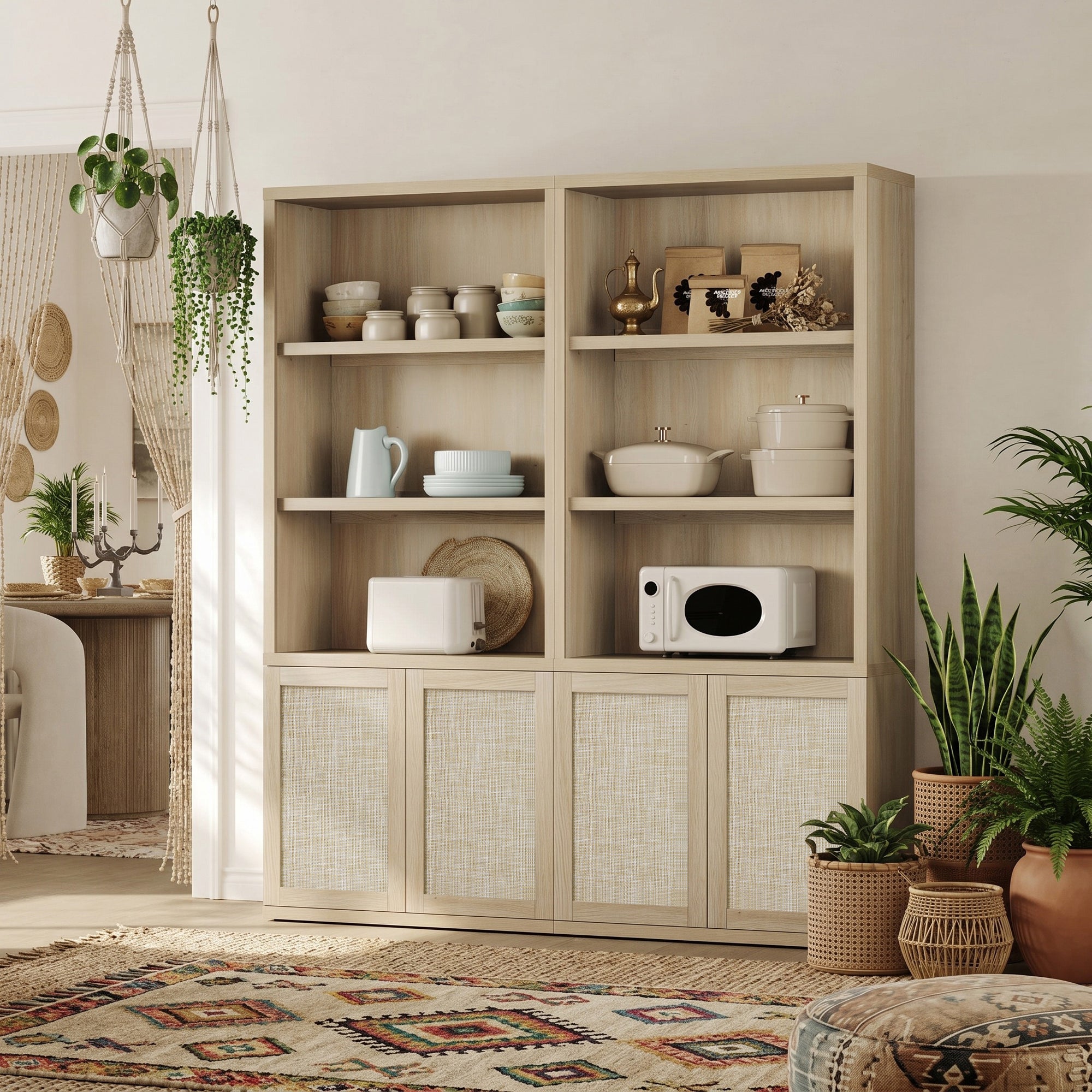 Zura 71-Inch Tall Bookcase with 2 Doors