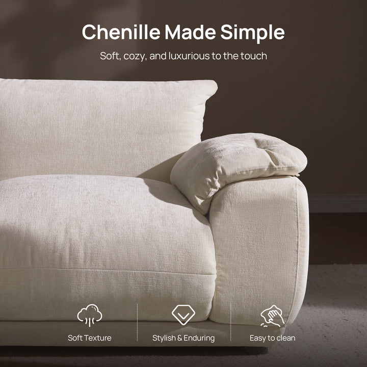 Noor Modular 3 Seater Sofa, Chenille Fabric