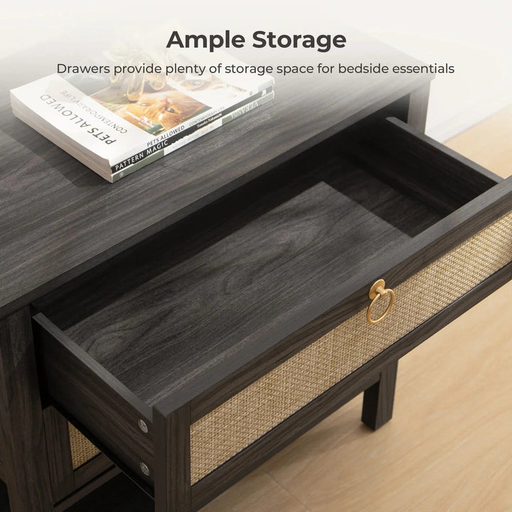Terra Nightstand with 2 Drawers, Set of 2