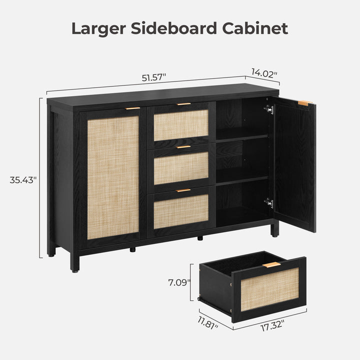 Savanna Black Sideboard Cabinet