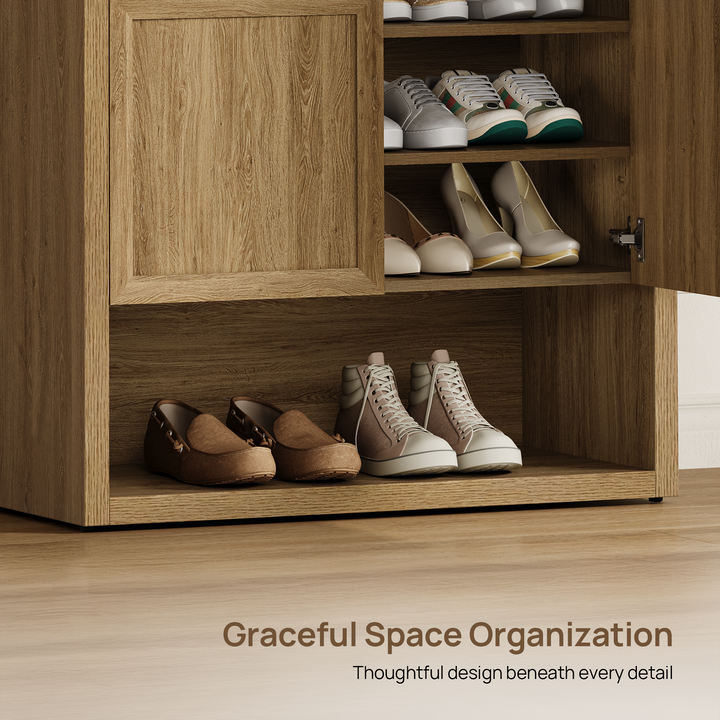 Helio 2-Door Shoe Cabinet, 24 Pairs