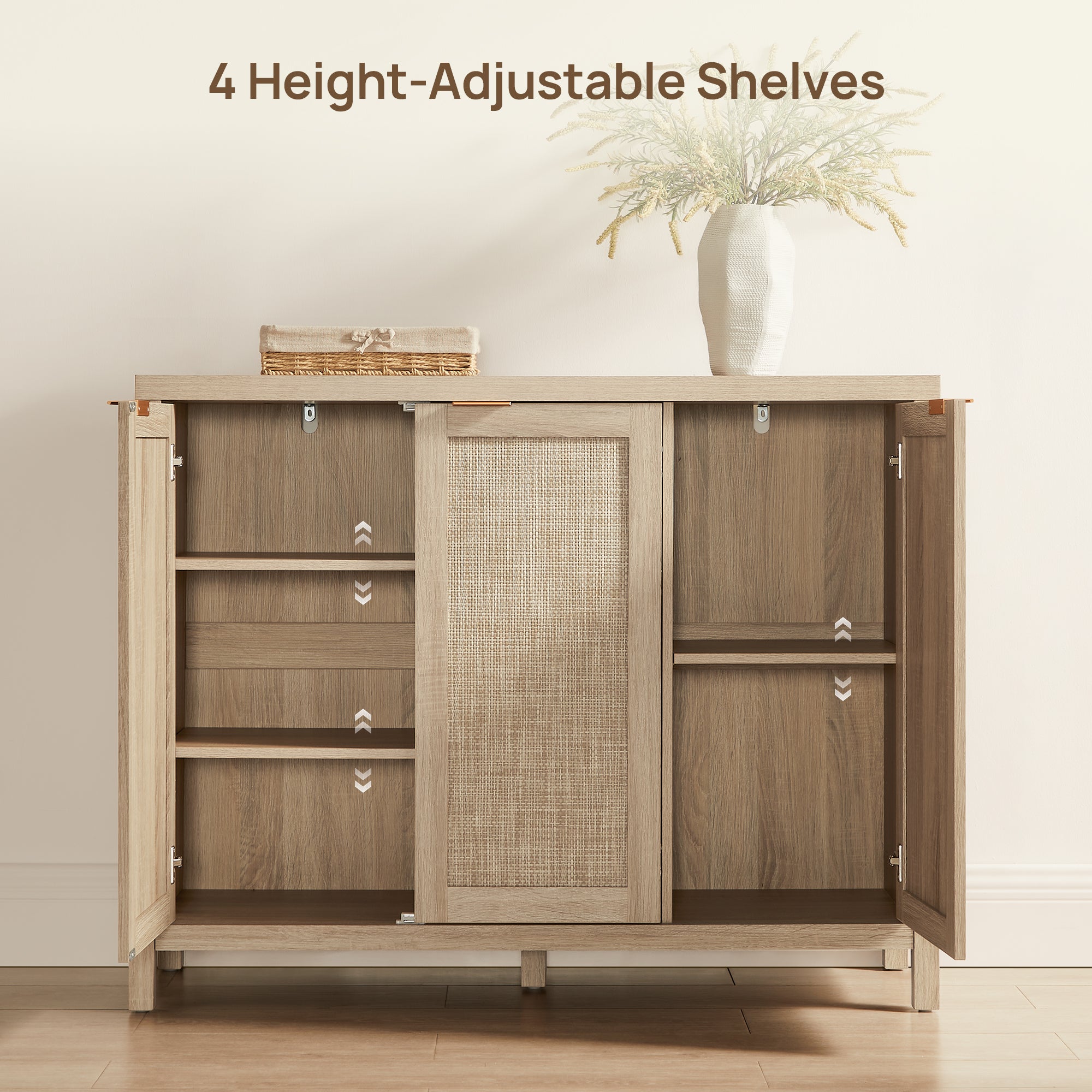 Savanna 43.5-Inch Wide Buffet Cabinet with Storage