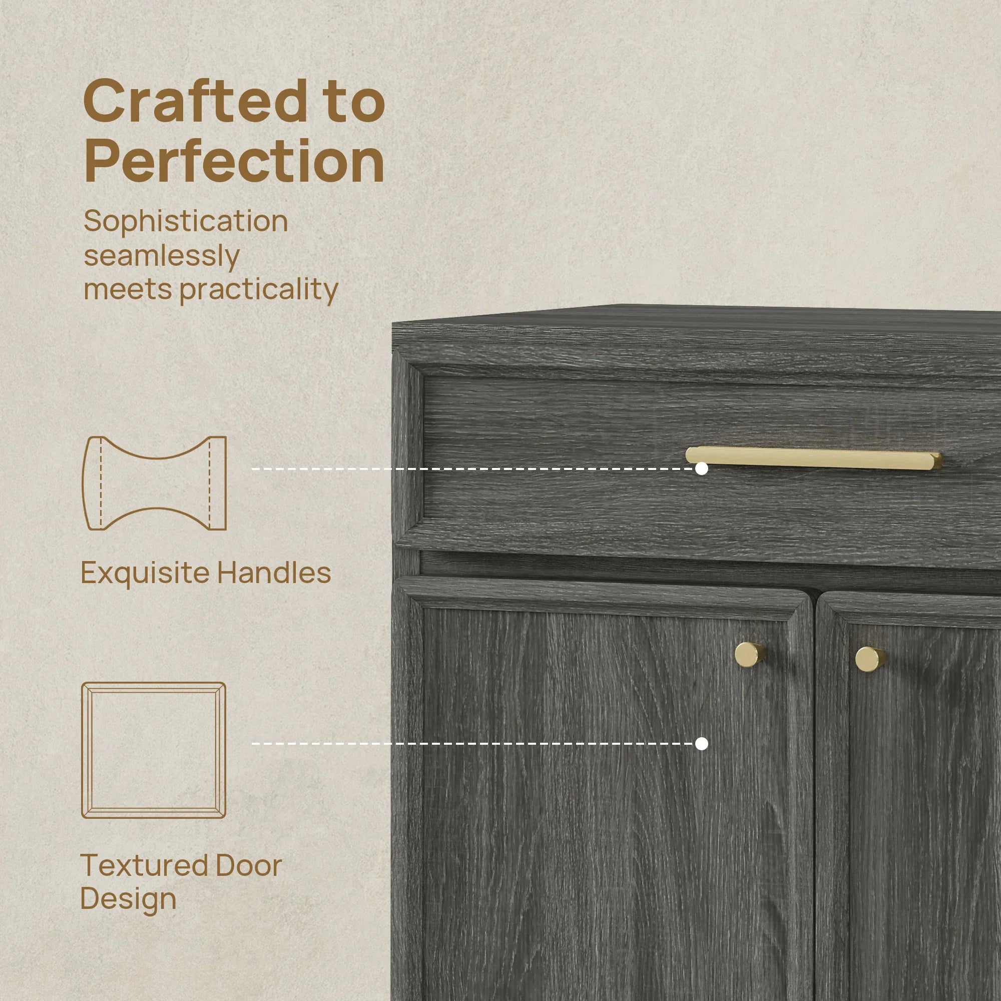 Crescent Sideboard Buffet Cabinet