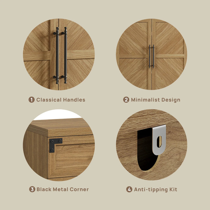 Willow Sideboard with 1 Drawer and 2 Doors for Entryway
