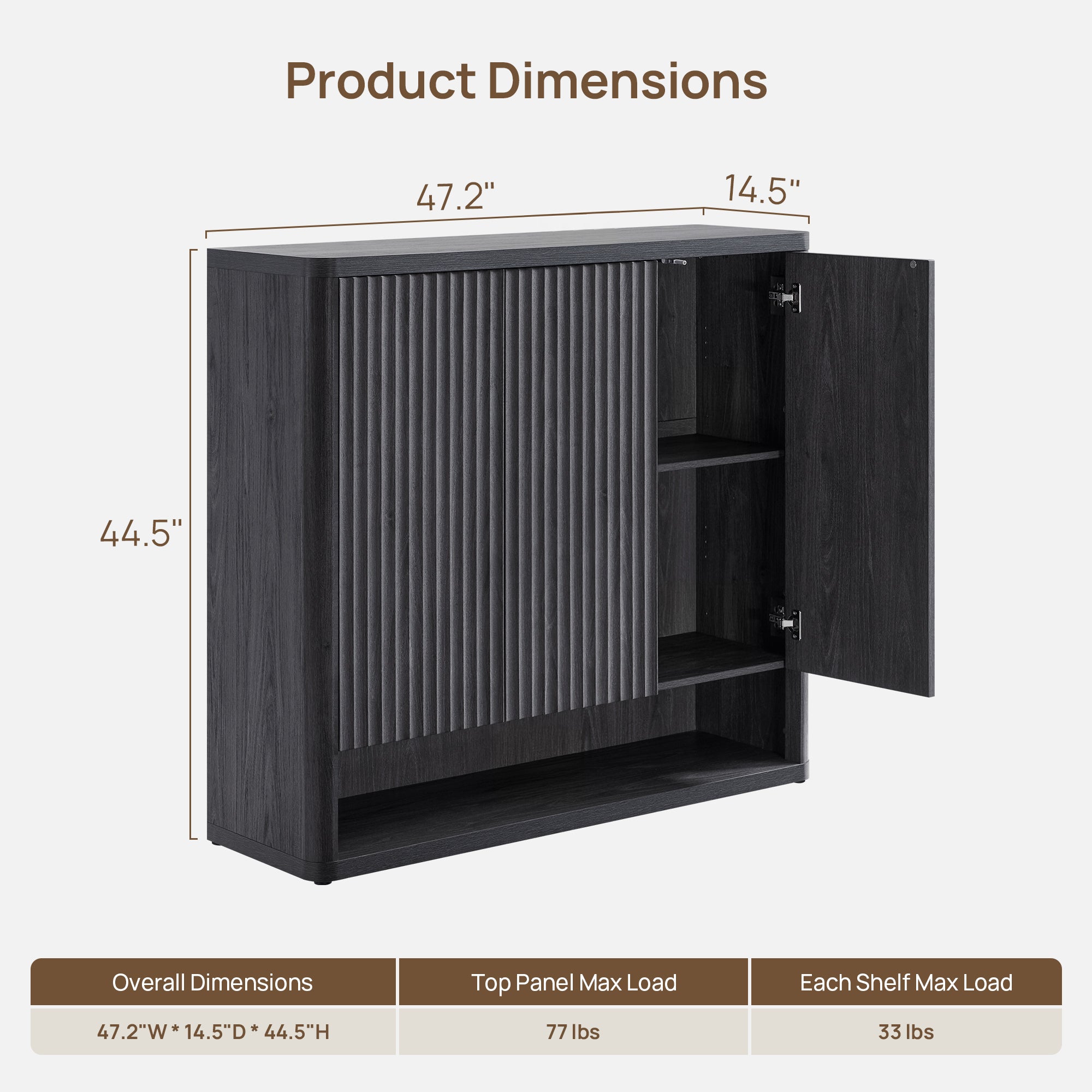 Cas Shoe Cabinet with 3 Doors