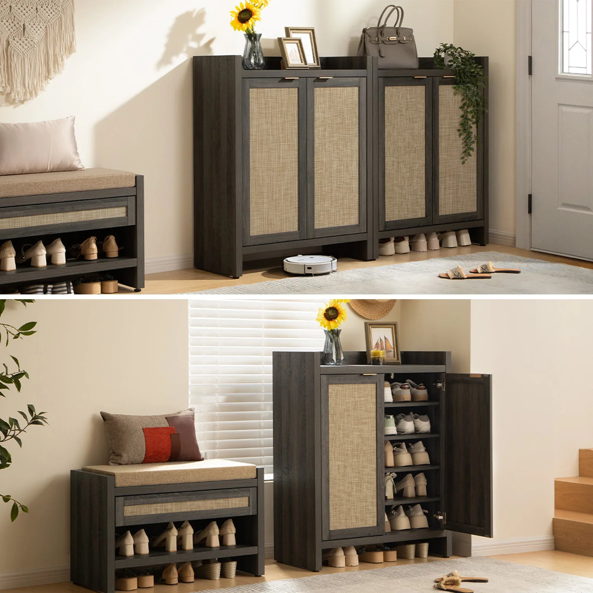 Savanna Console Tables with Shelves