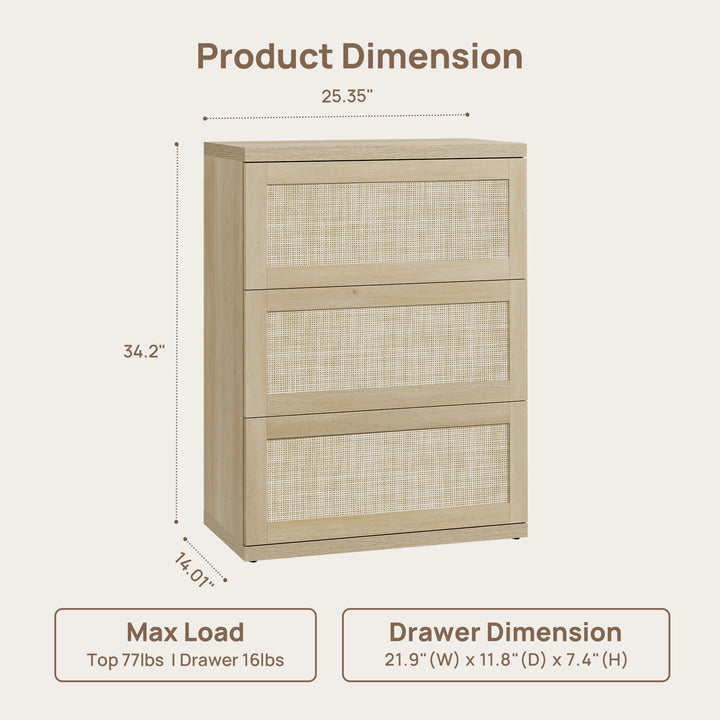 Zura Rattan Sectional Dresser, Large Size Option