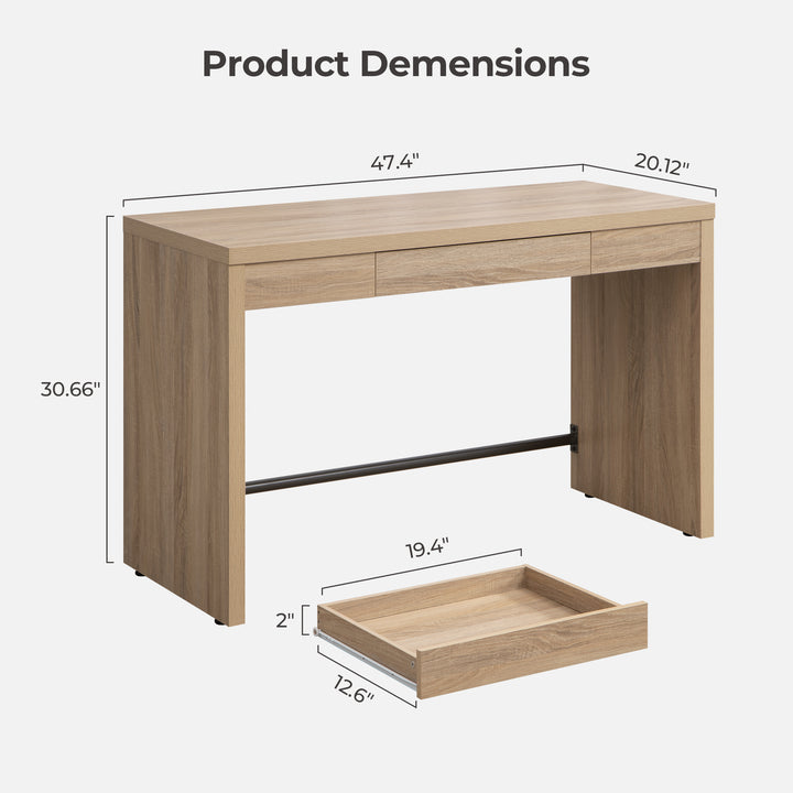 Savanna 40''Wide Office Desk with Drawer, Set of 2
