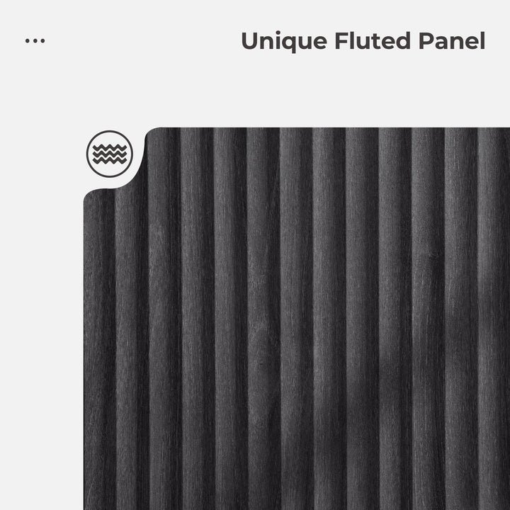 Cas 3 Drawers Nightstand with Black Handle