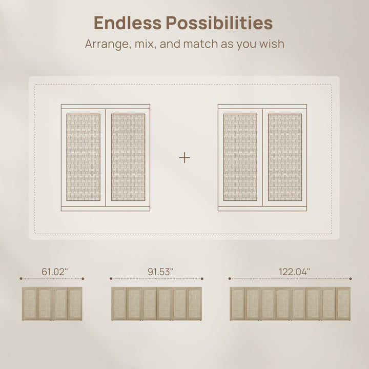 Zura 2-Door Buffet Cabinet, Large Storage