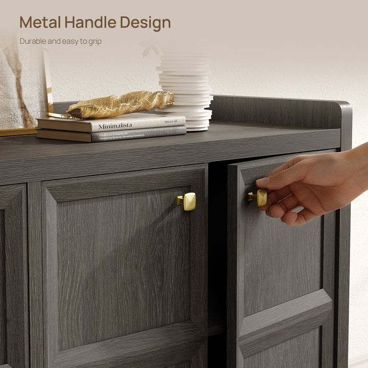 Helio Black Sideboard with 4 Doors