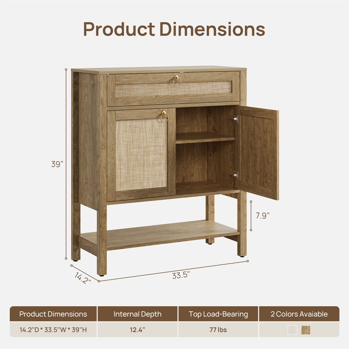 Terra Rattan Buffet Cabinet with Storage