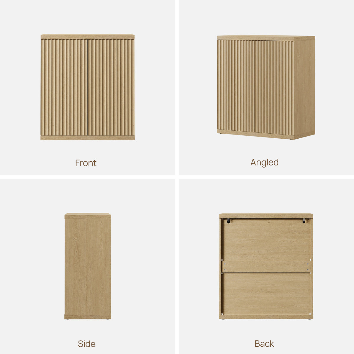 Stria Sideboard with 2 Doors, Fluted Style