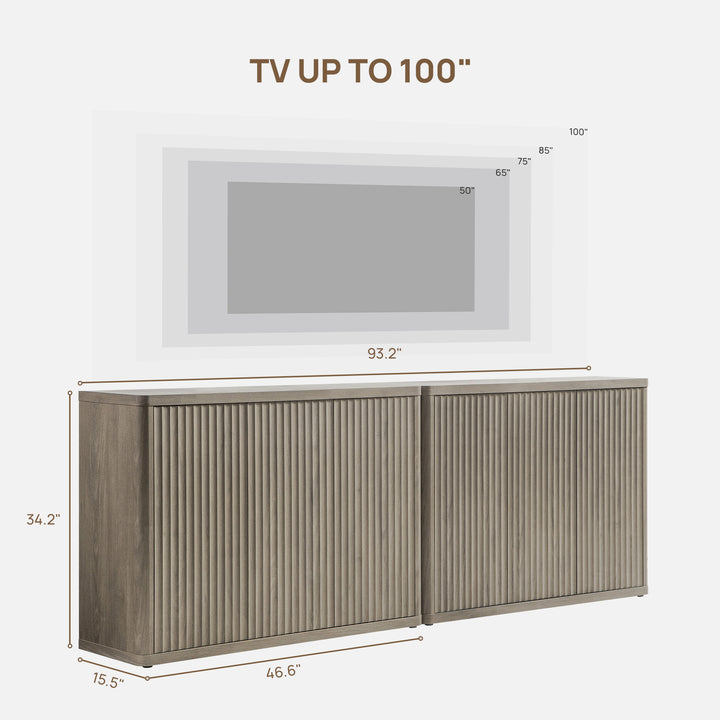 Cas TV Stand with 3 Doors