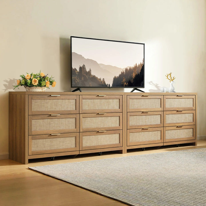 Savanna 6-Drawer Dresser, Wardrobe and Nightstand Set