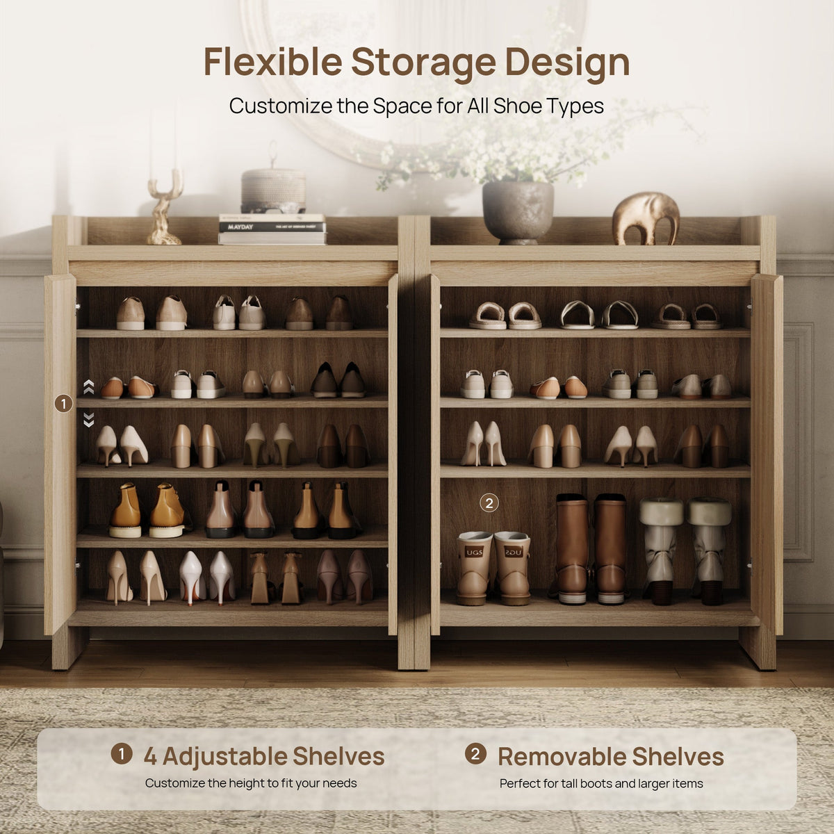 Prelude Shoe Storage Cabinet Entryway