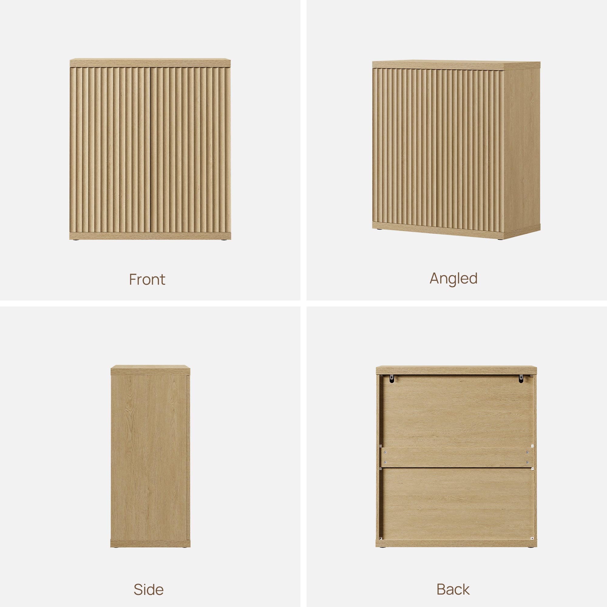 Stria Sideboard with 2 Doors, Fluted Style