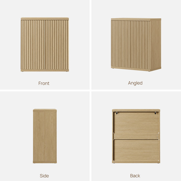 Stria Sideboard with 2 Doors, Fluted Style