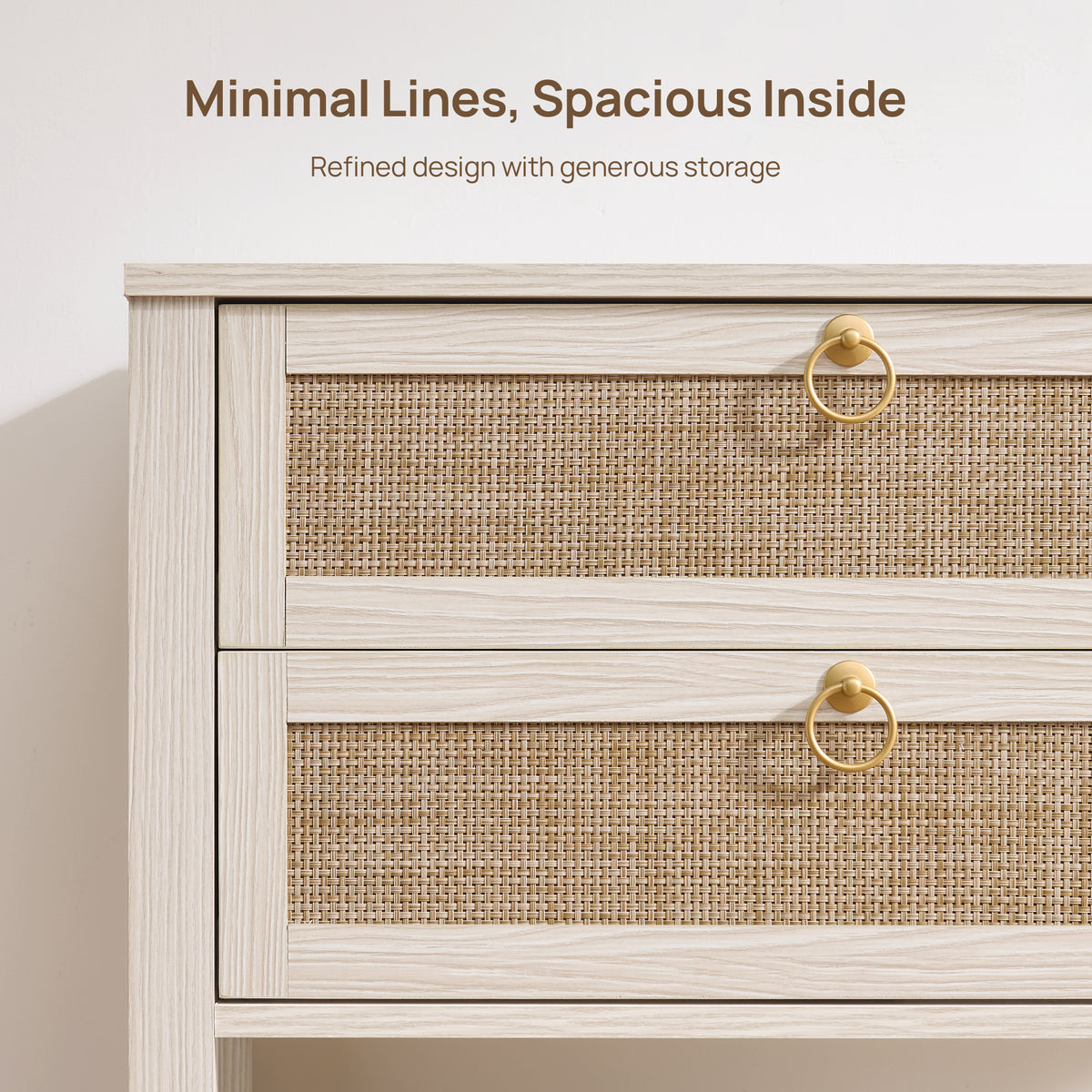 Terra White Nightstand, 25.6Inch Height
