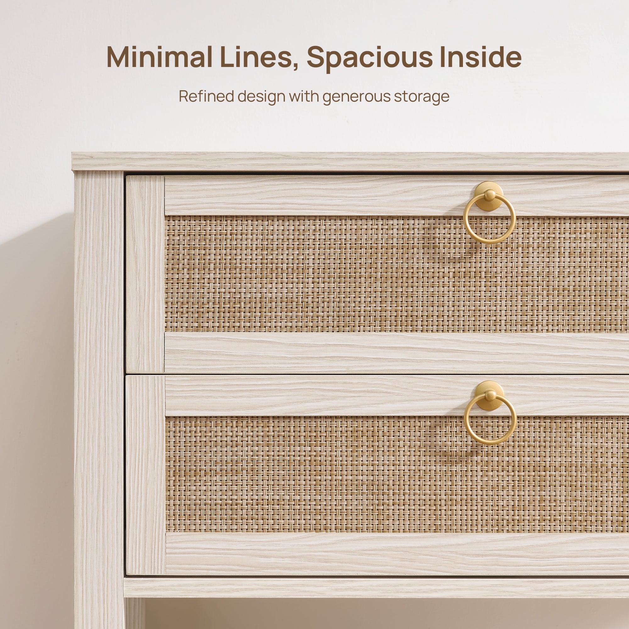 Terra White Nightstand, 25.6Inch Height