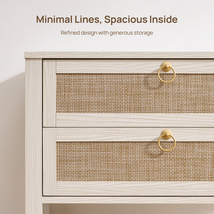 Terra White Nightstand, 25.6Inch Height