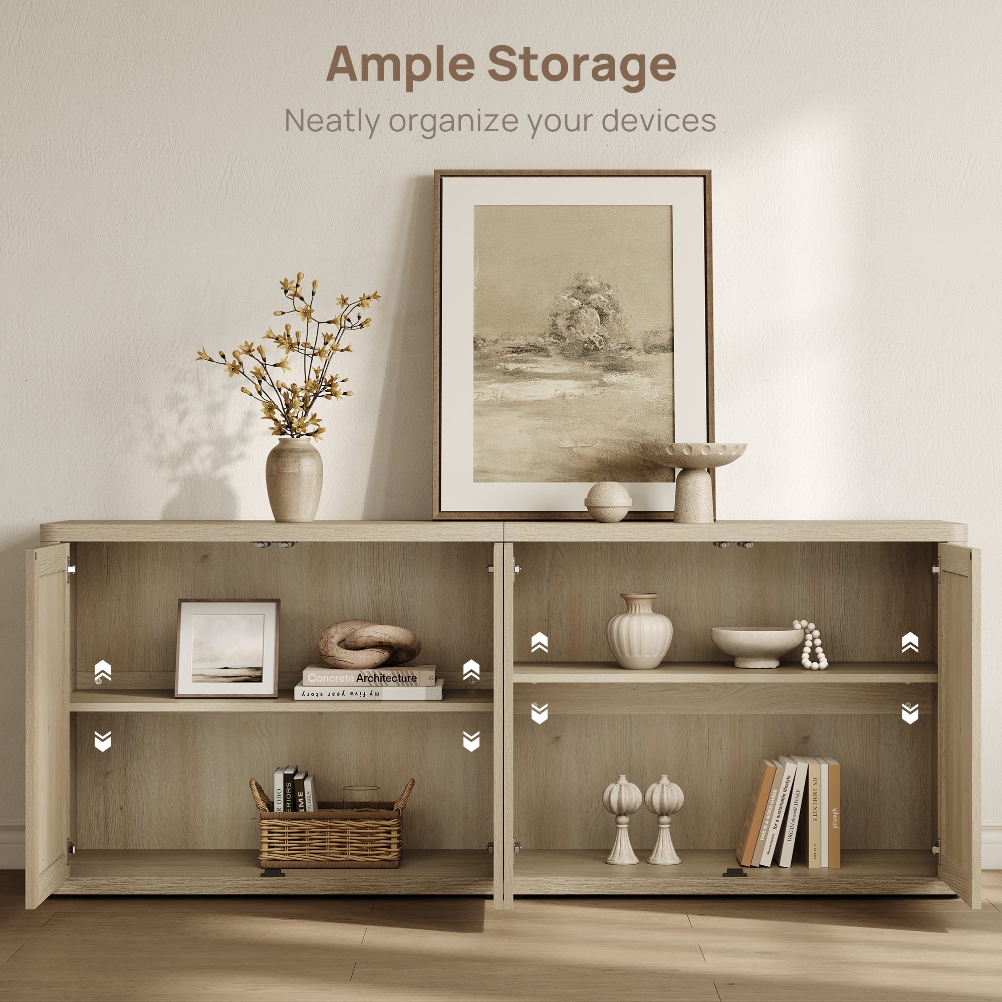 Zura Sectional TV Console, 65 Inches Wide