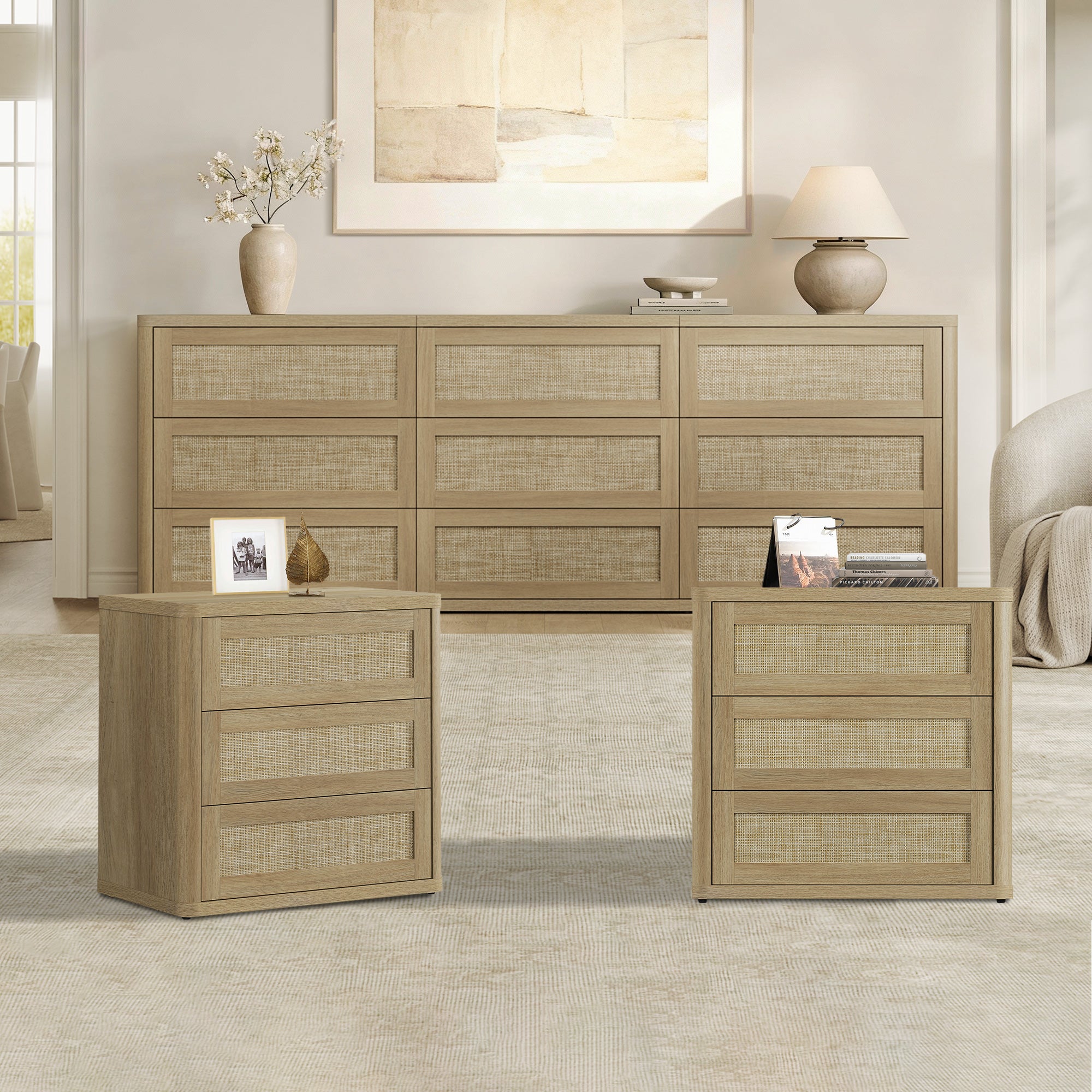 Zura Sectional 9 Drawers Dresser Sets