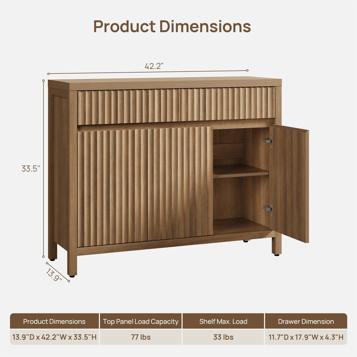 Prelude Sideboard Cabinet for Living Room Storage