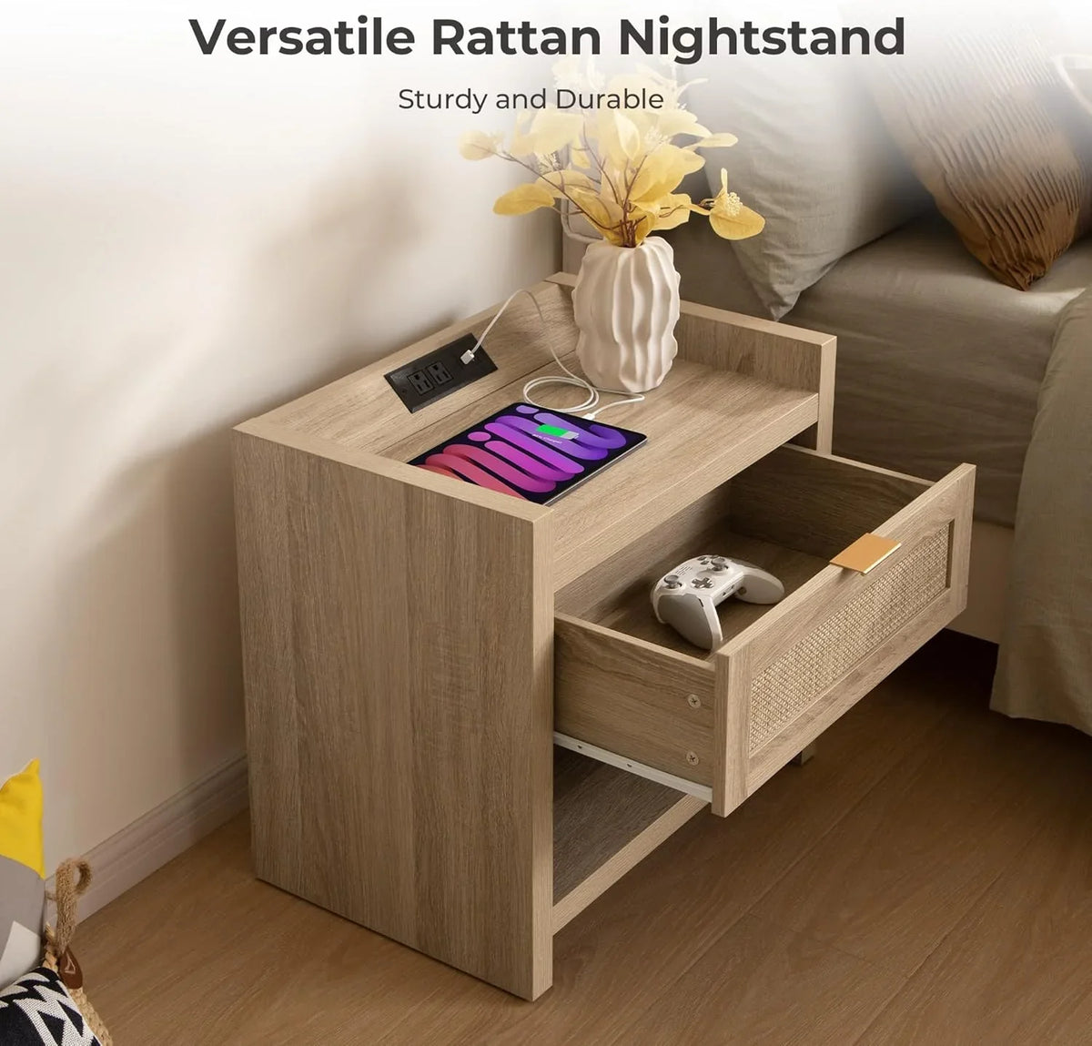 Savanna 1-Drawer Nightstand